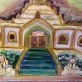The Golden Temple in Yangun, Myanmar –&nbsp;16×20