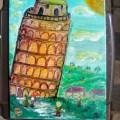The Leaning Tower of Pisa –&nbsp;11×14
